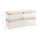 Martha Stewart Grady Set of 3 Clear Plastic Stackable Storage Boxes with Light Natural Paulownia Wood Lids GS-BA1360-3W-CL-NT-MS - alternate 7